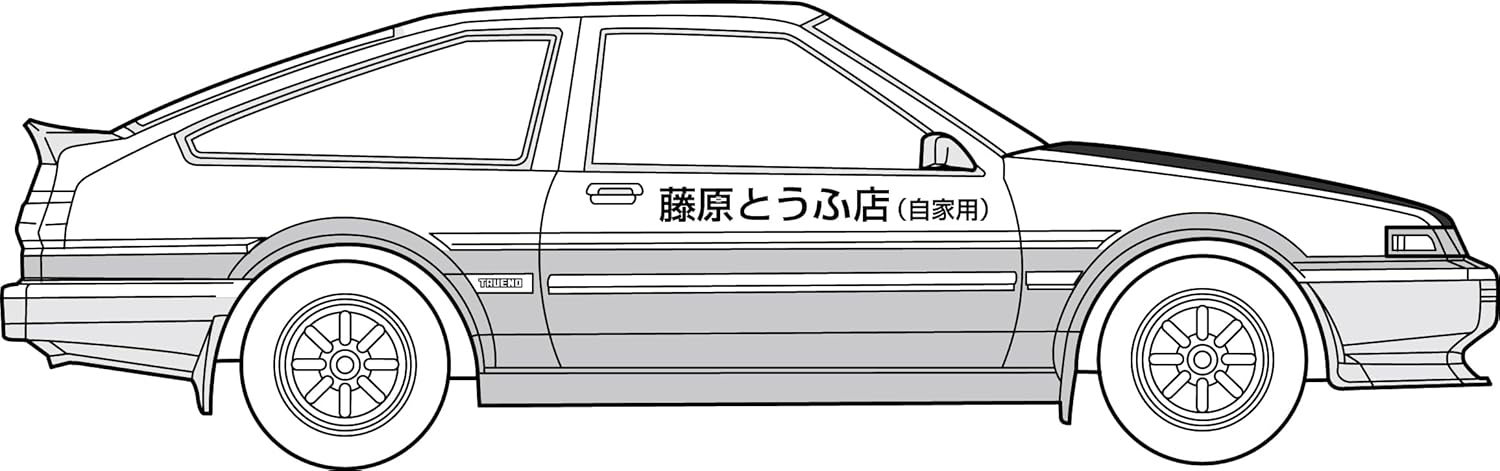 Fujimi ISD-019 1/24 Initial D Series No.019 Trueno AE86 Carbon Bonnet by Takumi Fujiwara