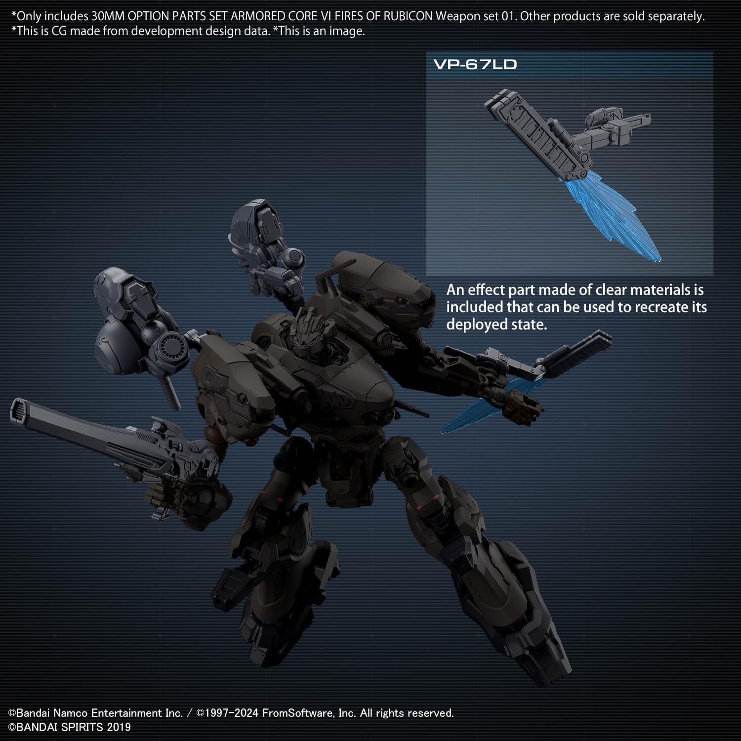 Bandai 30MM AC OP01 OPTION PARTS SET Weapon Set 01 (Armored Core VI Fires of Rubicon) - BanzaiHobby