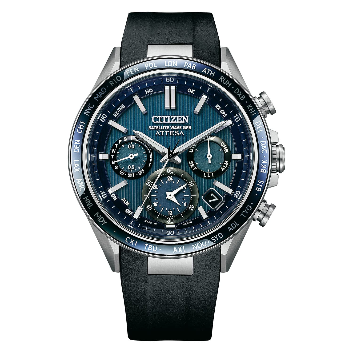 [CITIZEN] 腕時計 メンズ ATTESA CC4050-18L GPS衛星電波時計 光発電・エコドライブ サファイアベゼル ビジネス ブラック - BanzaiHobby