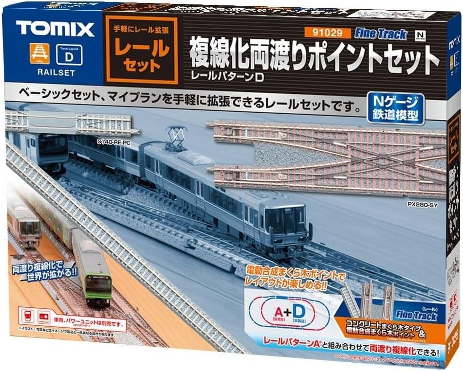 TOMIX 91029 Rail Set, Double Track Point Set - BanzaiHobby