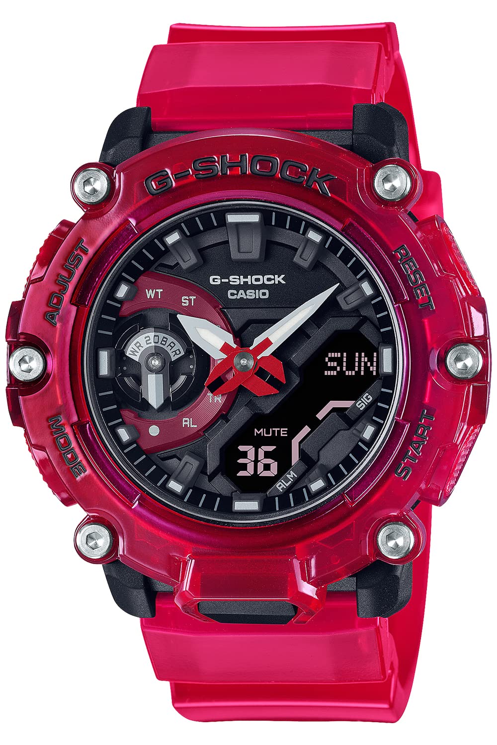 [Casio] G-Shock-Uhr [Inländisches Originalprodukt] Sound Wave-Serie GA-2200SKL-4AJF Herren Rot – BanzaiHobby