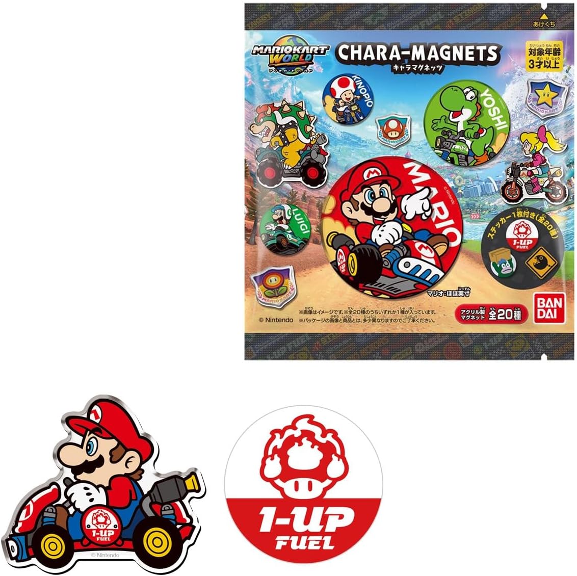 Bandai Mario Kart World Chara Magnets (1Box 14pcs) - BanzaiHobby