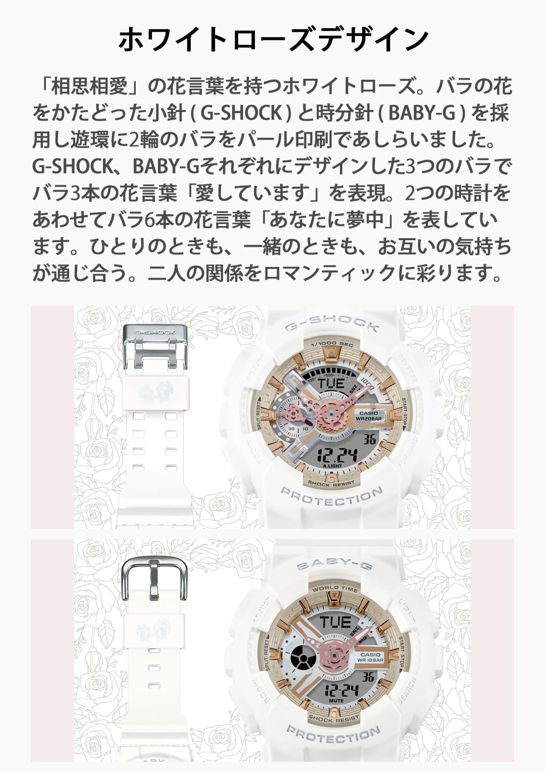 [カシオ] 腕時計 ジーショック 【国内正規品】G PRESENTS LOVER'S COLLECTION 2024 G-SHOCK × BABY-G ペアウォッチ LOV-24A-7AJR ホワイト