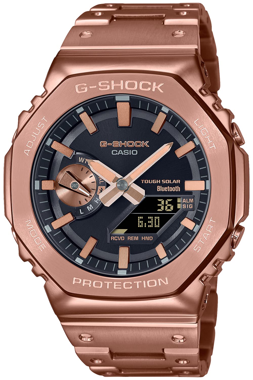 G-SHOCK [カシオ] 腕時計 ジーショック 【国内正規品】 Bluetooth 搭載 フルメタル ソーラー GM-B2100GD-5AJF メンズ ローズゴールド - BanzaiHobby