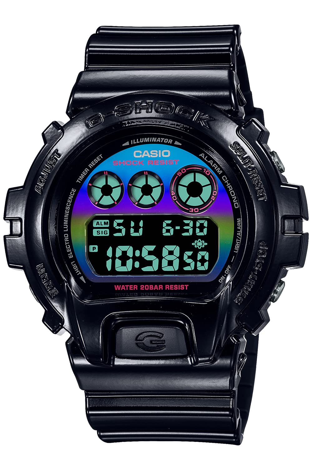 [G-SHOCK] [カシオ] 腕時計 【国内正規品】 Virtual Rainbow:Gamer's RGBシリーズ DW-6900RGB-1JF メンズ ブラック - BanzaiHobby