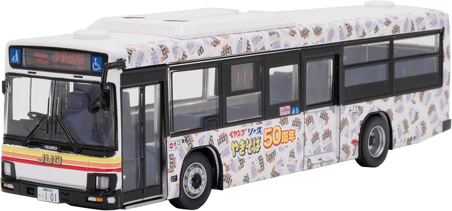 TOMYTEC JH060 National Bus Collection 80 Juo Jidosha Peyoung Sauce Yakisoba 50th Anniversary Wrapping Bus - BanzaiHobby