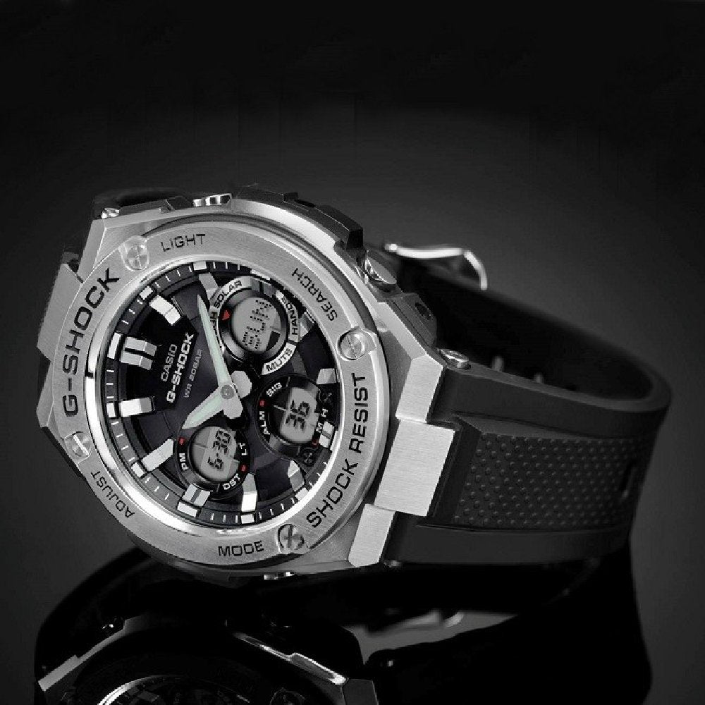 CASIO(カシオ) G-SHOCK Gショック 電波ソーラー G-STEEL アナデジ GST-W110-1A / GST-W110-1AER 海外モデル (国内品番 GST-W110-1AJF と同型) 男性用 メンズ [並行輸入品]