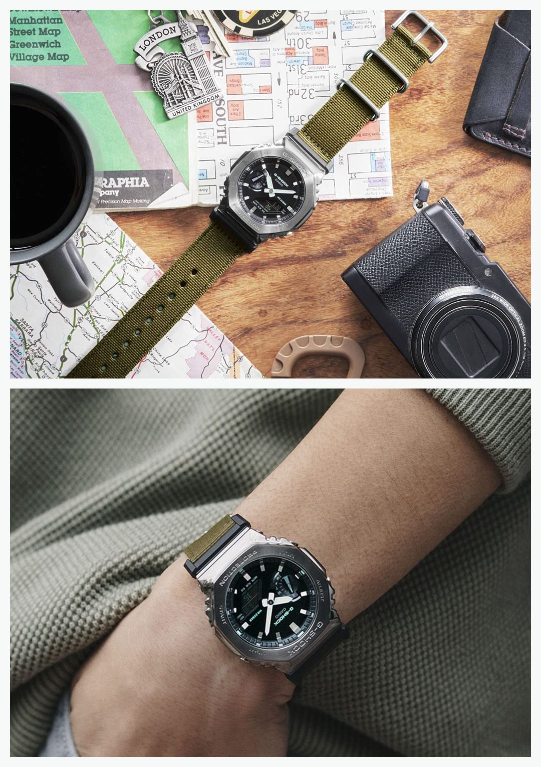 [G-SHOCK] [カシオ] 腕時計 【国内正規品】 web限定 メタルカバード GM-2100CB-3AJF メンズ オリーブグリーン - BanzaiHobby