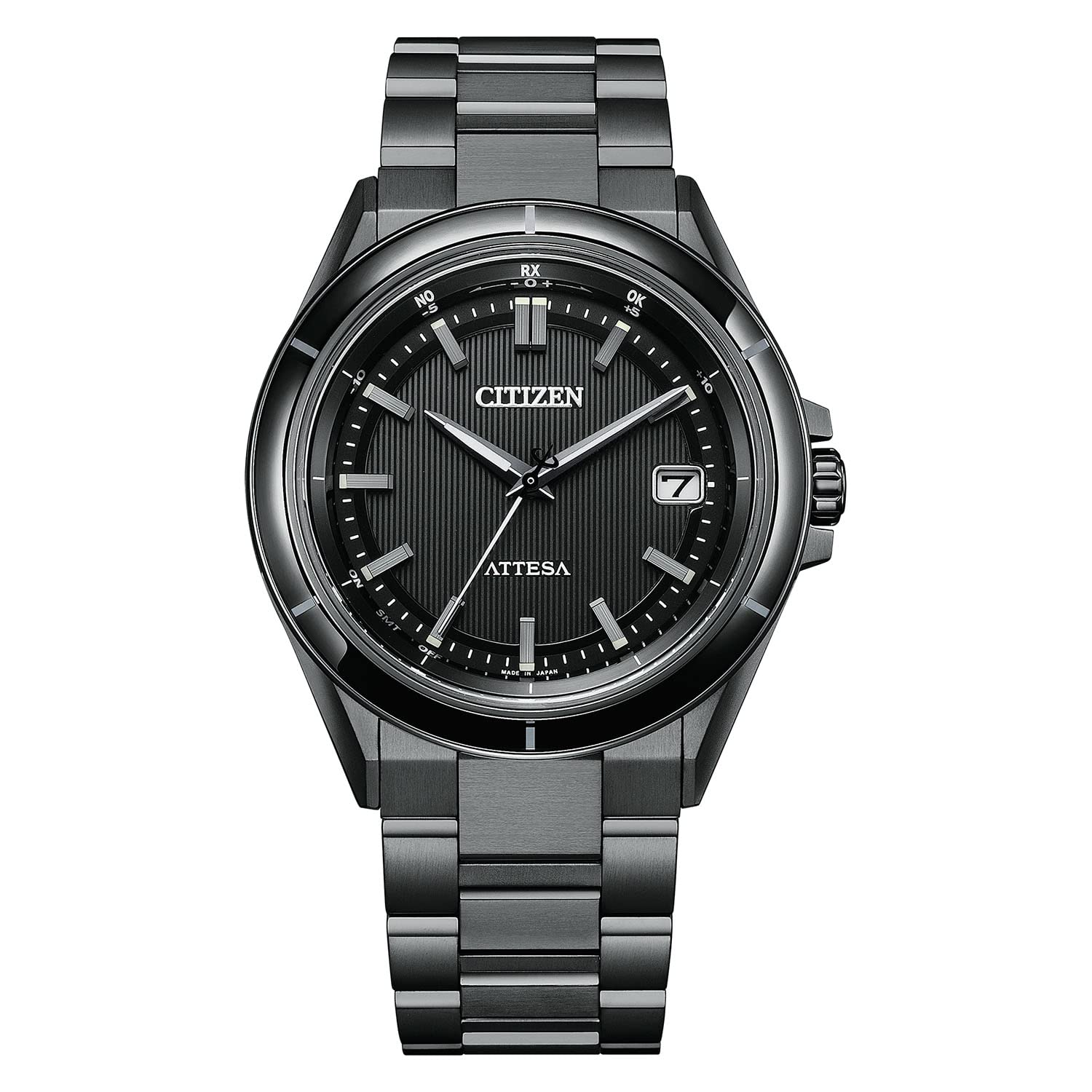 Reloj Citizen ATTESA radiocontrolado, solar, resistente al agua, para hombre CB3035-72E, negro - BanzaiHobby