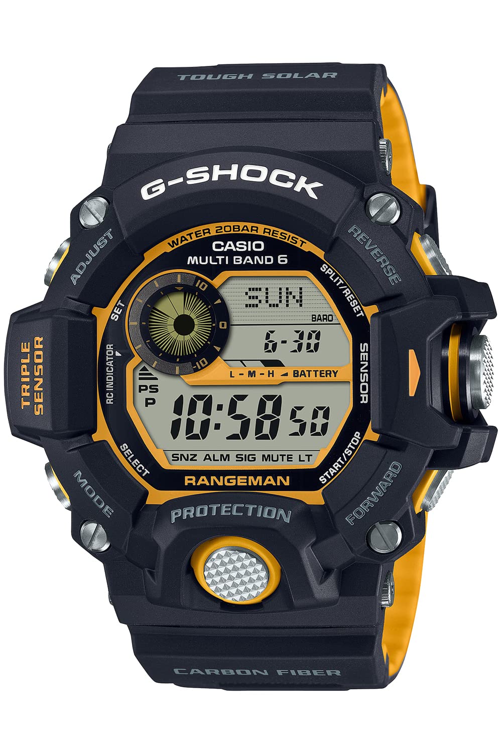 [G-SHOCK] [カシオ] 腕時計 【国内正規品】 RANGEMAN 電波ソーラー GW-9400YJ-1JF メンズ ブラック×イエロー - BanzaiHobby