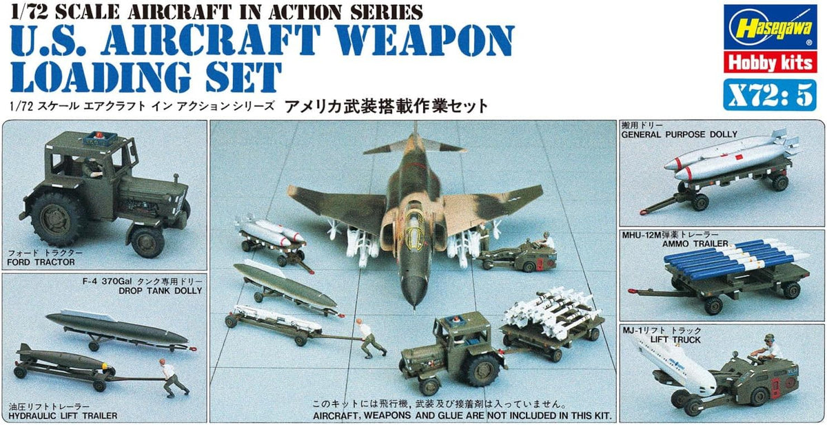 Hasegawa X72-05 1/72 US Aircraft Weapon Loading Set
