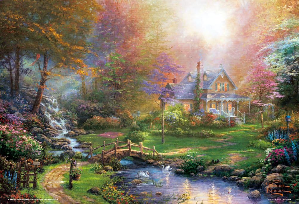 Beverly ９３－１２８Thomas Kinkade Mother's Perfect Day Puzzle