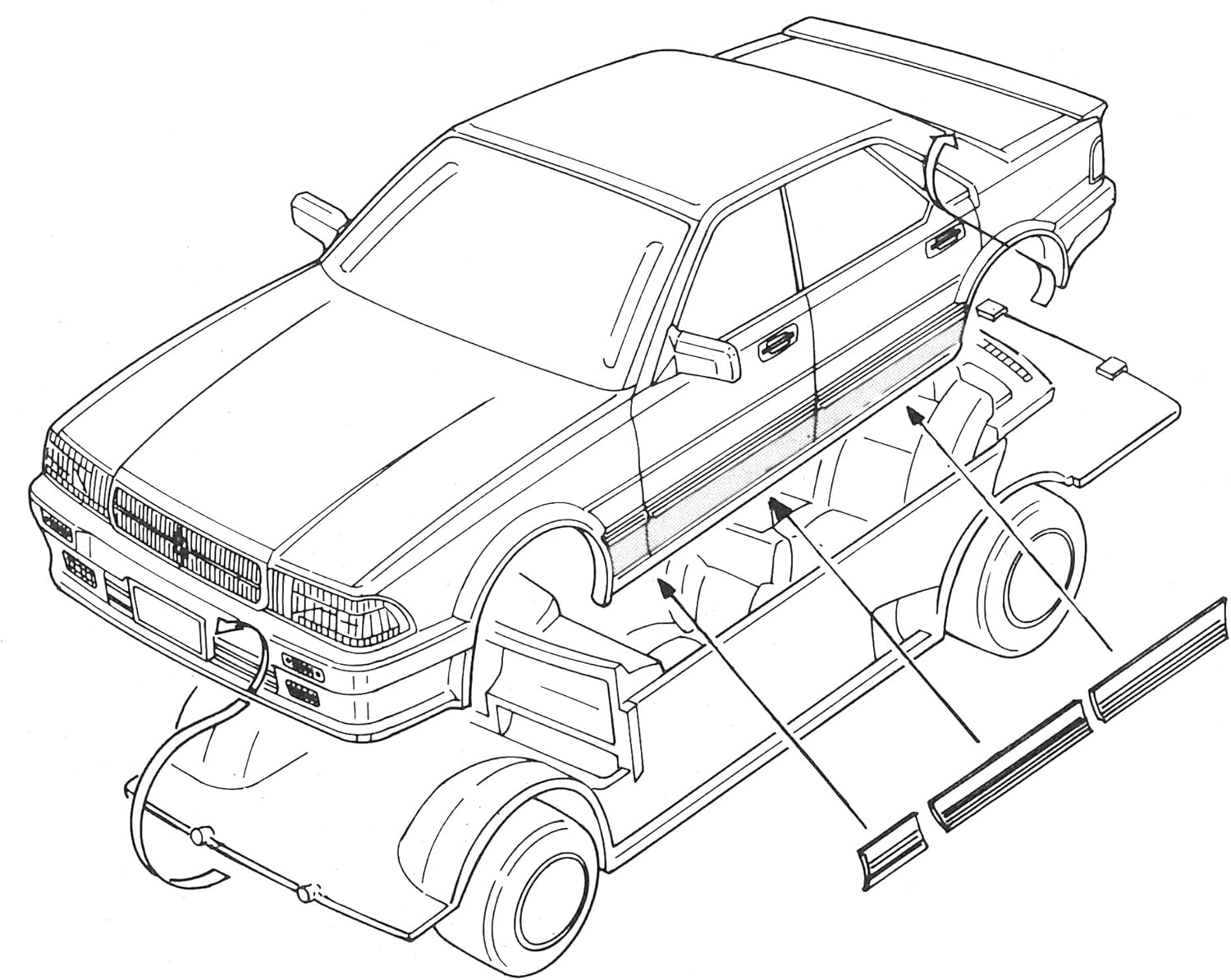 Fujimi HC-13 1/24 Hysocar Series No.13 Crown 2.0 Supercharger (Hisocar Version) - BanzaiHobby