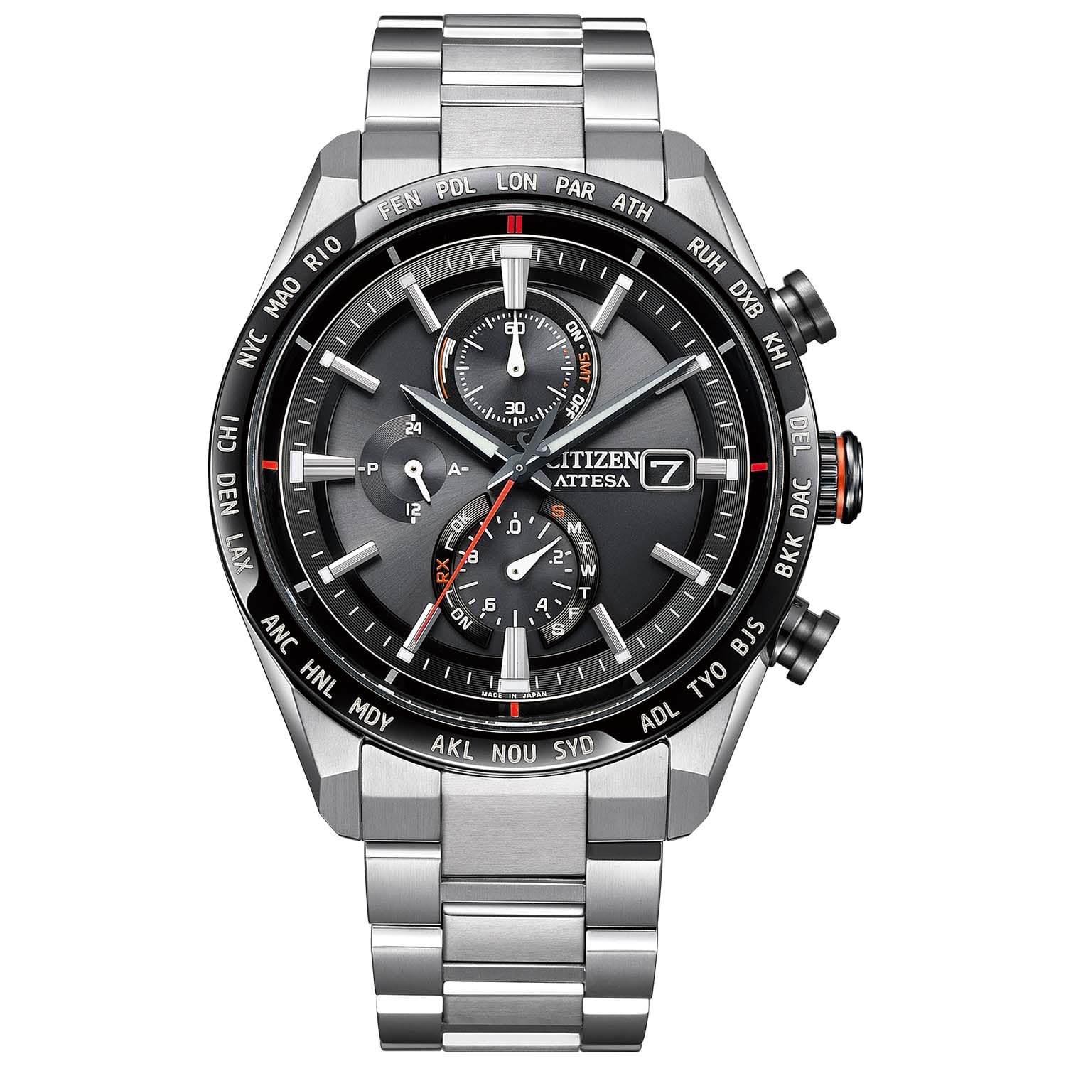 Citizen] 腕時計 ATTESA (電波時計/防水/軽量) AT8189-61E 光発電エコ 