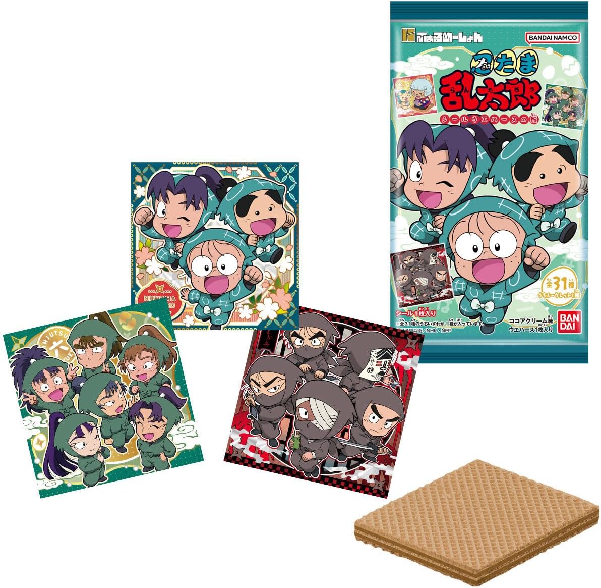 Bandai Niformation Nintama Rantaro Sticker Wafer Series (1Box 20pcs) - Bandai Candy Banzai Hobby