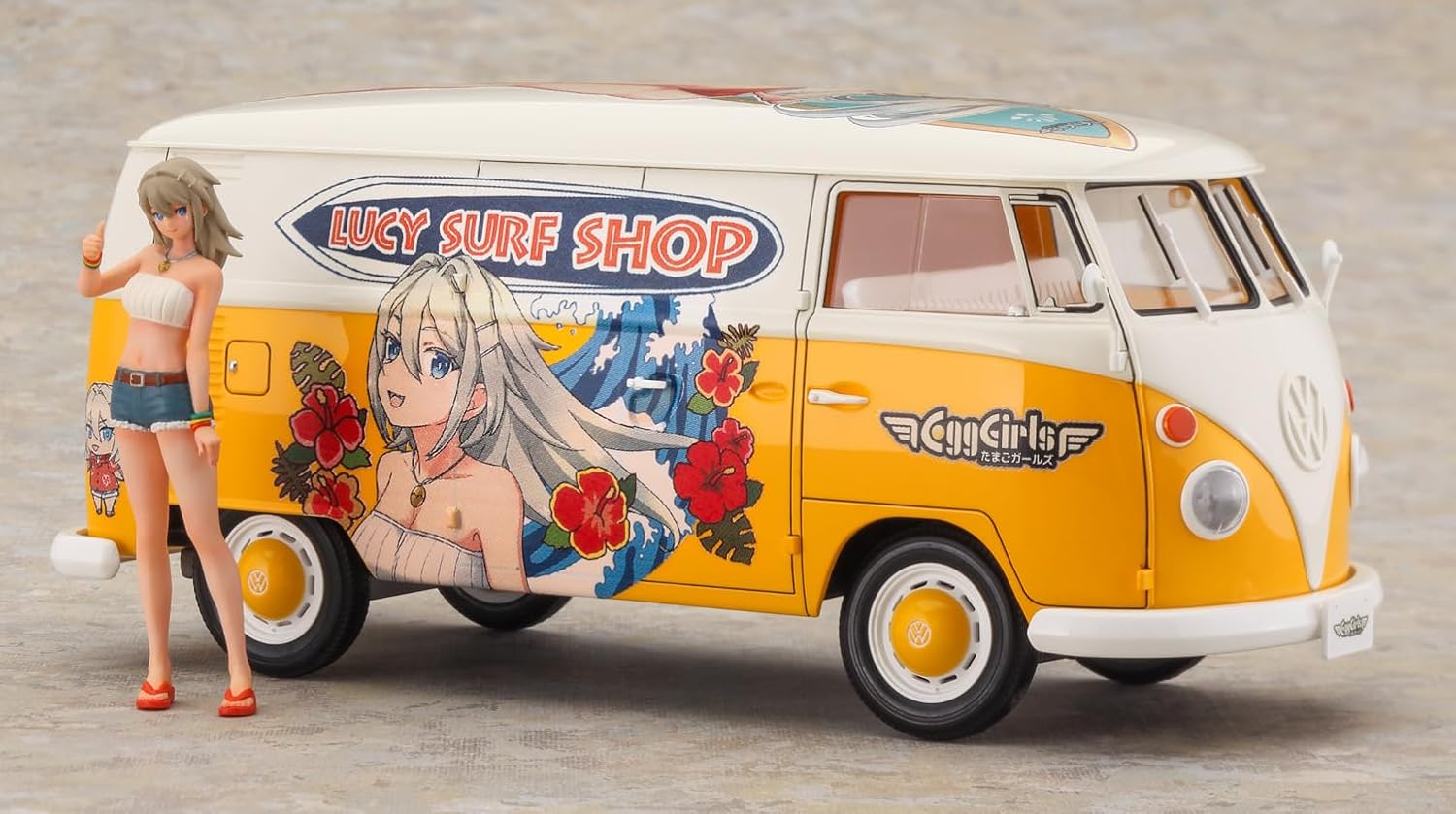 Hasegawa SP658 1/24 Hasegawa Tamago Girls: Volkswagen Type 2 Delivery Van Lucy McDonnell w/Figure - BanzaiHobby