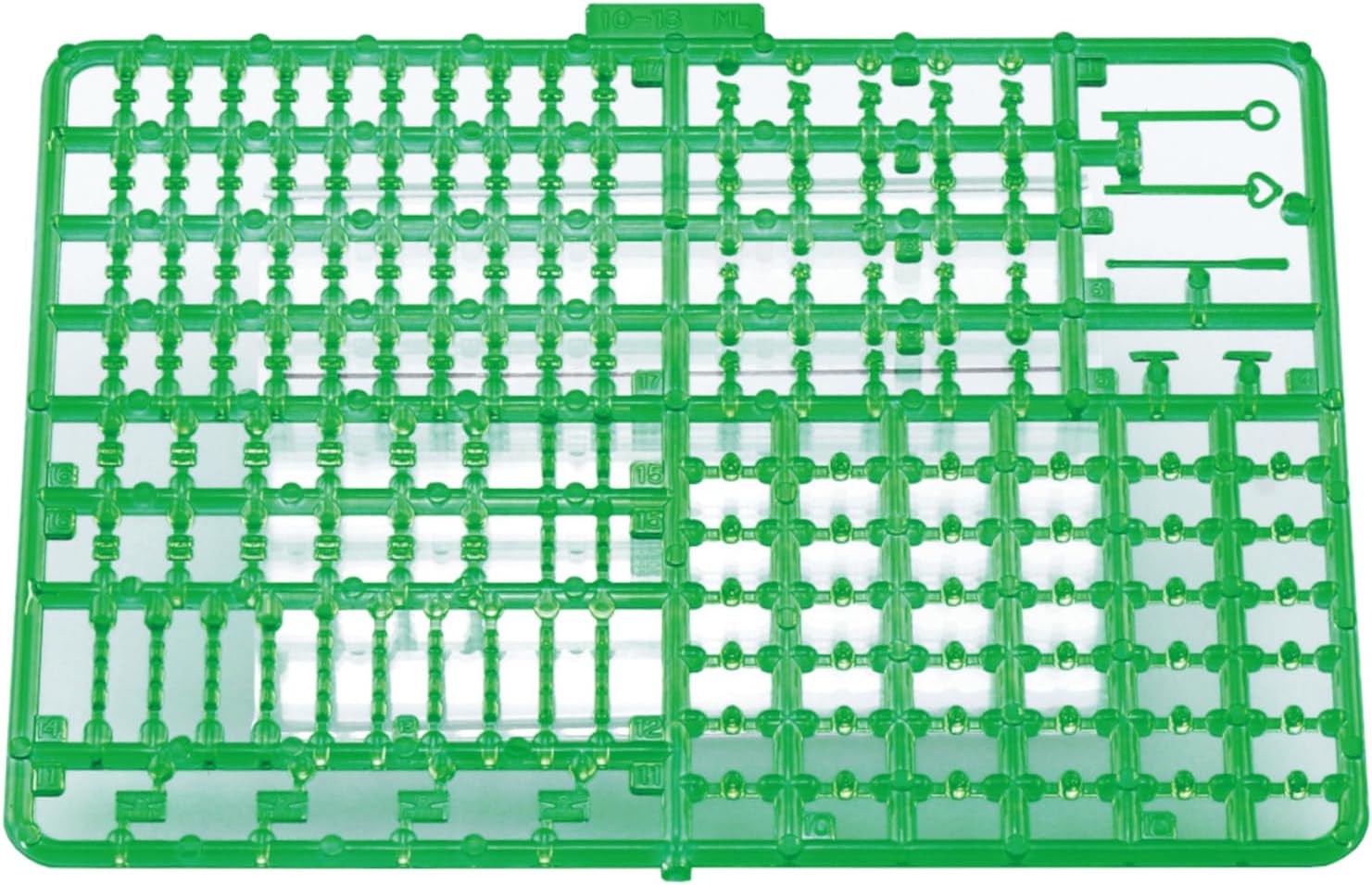 Aoshima 1/32 Decoration Truck Parts No.11-GR Marker Lamp 4 Pieces Set (Clear Green) - BanzaiHobby