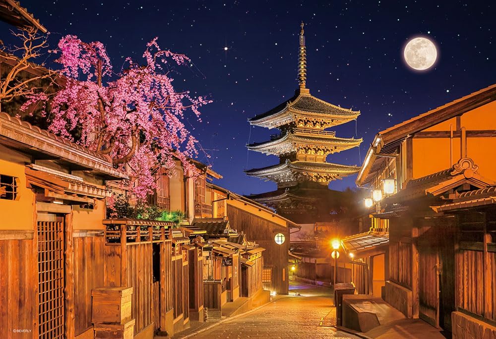 Beverly １０００Ｍ－０１２Yasaka Pagoda in the moonlight, landscape Japan Puzzle