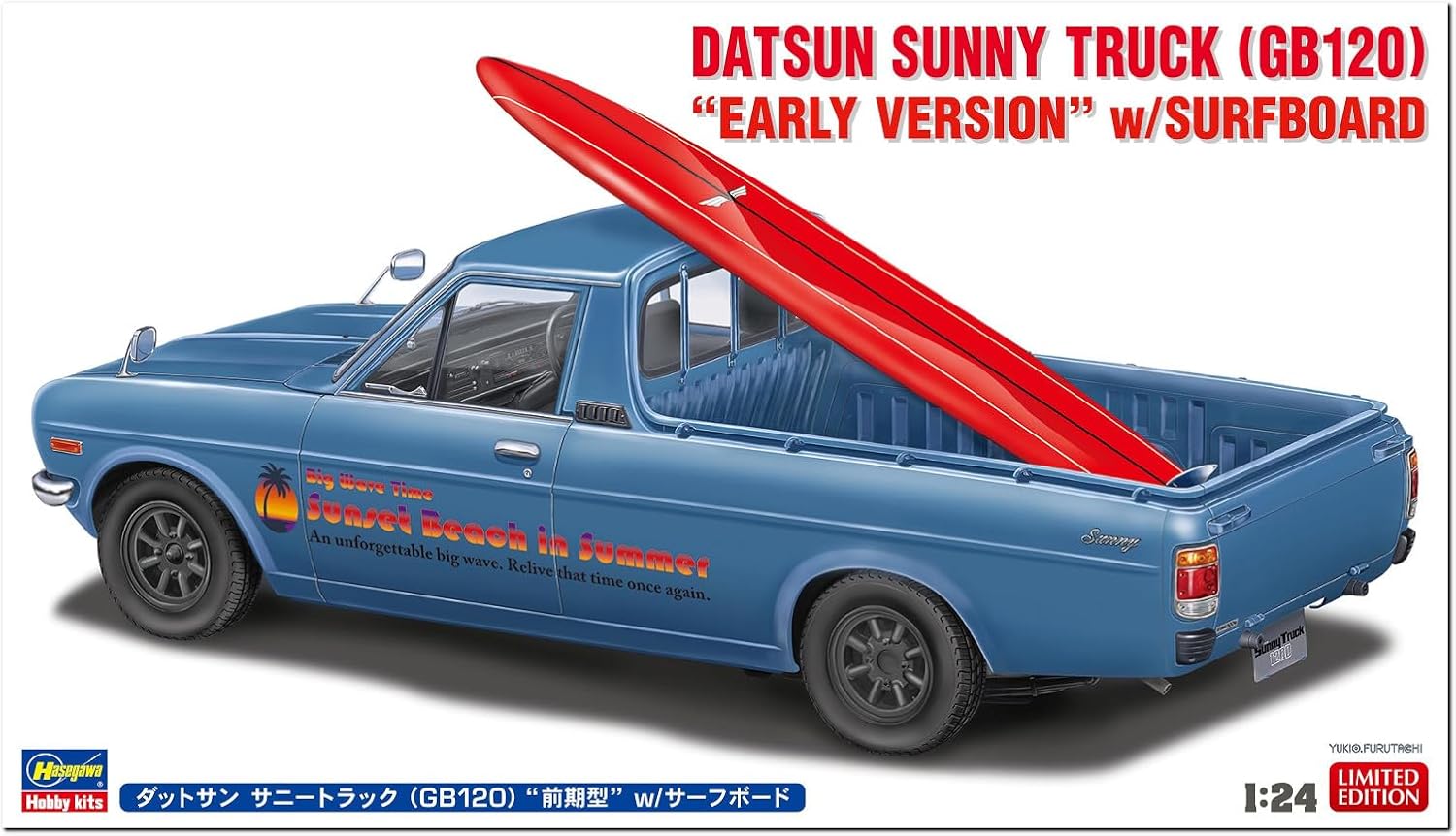 Hasegawa 20778 1/24 Datsun Sunny Truck (GB120) Early Version w/Surfboard