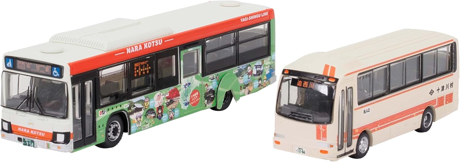 TOMYTEC Let's Go With The Bus Collection 23 Nara Kotsu Yagi-Shingu Express Bus And Totsukawa Village Bus Set Of 2