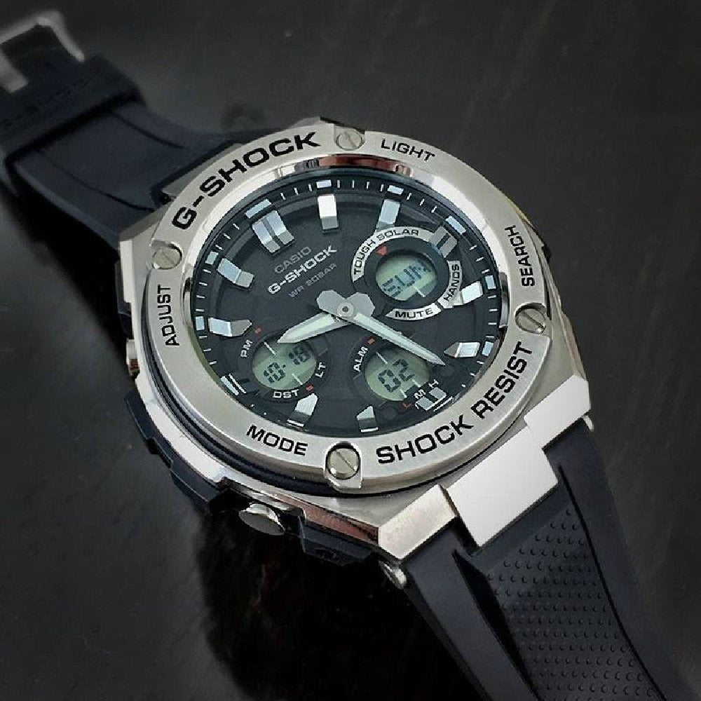 CASIO(カシオ) G-SHOCK Gショック 電波ソーラー G-STEEL アナデジ GST-W110-1A / GST-W110-1AER 海外モデル (国内品番 GST-W110-1AJF と同型) 男性用 メンズ [並行輸入品]
