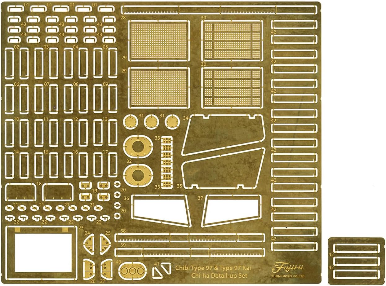 Fujimi TM GUP-1 Chibimaru Military Upgrade Parts Series No.1 Type 97 Chi-Ha Medium Tank Genuine Etching Parts