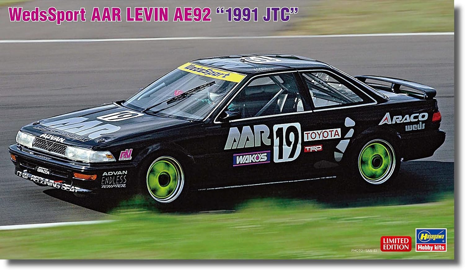 Hasegawa 20702 1/24 WEDSPORTS AAR Levin AE92 1991 JTC - BanzaiHobby