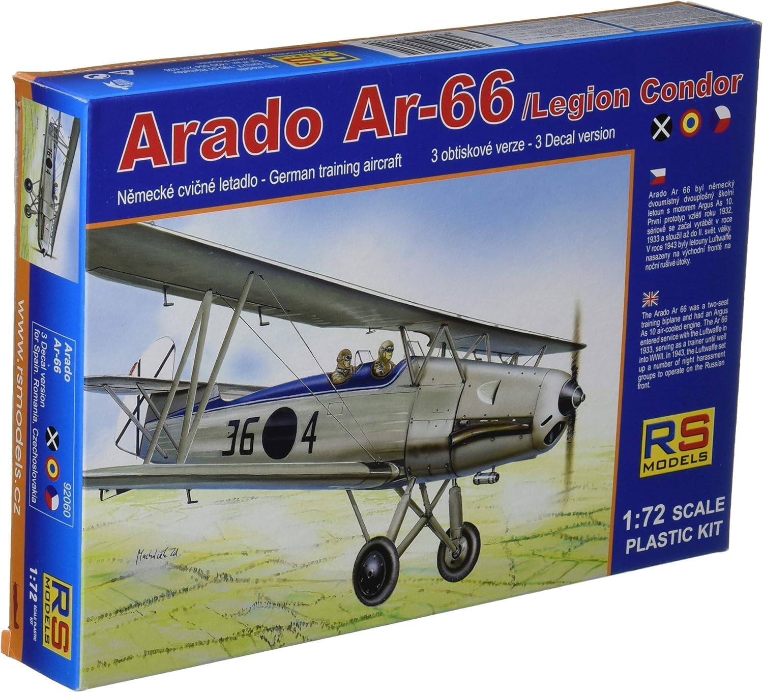 Модель RS 92060 1/72 Arado Ar-66 Legion Condor – BanzaiHobby