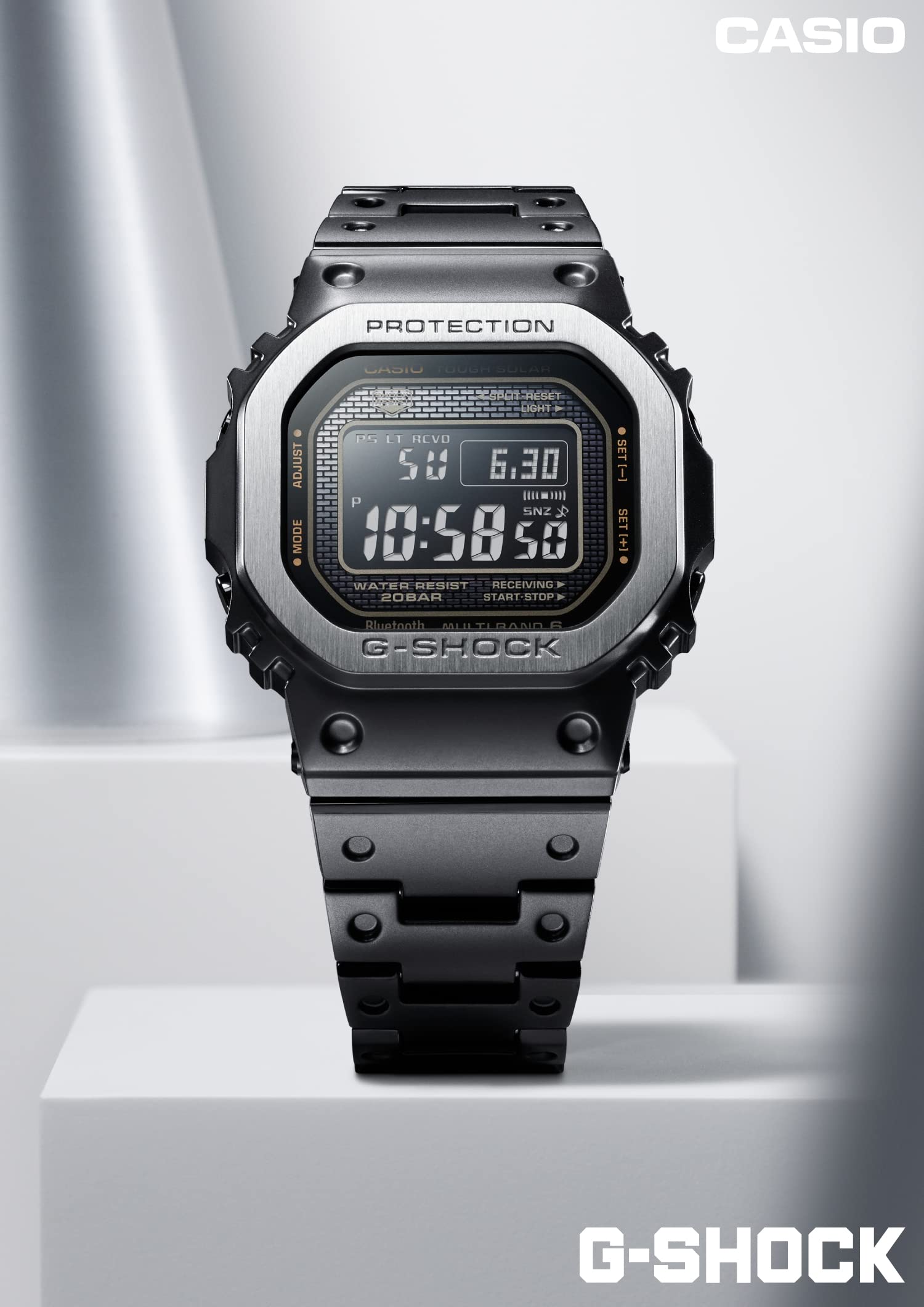 [Casio] G-Shock Watch [Domestic Genuine Product] Equipped with Bluetooth Full Metal Radio Solar Multi-finished Black GMW-B5000MB-1JF Men's Black - BanzaiHobby