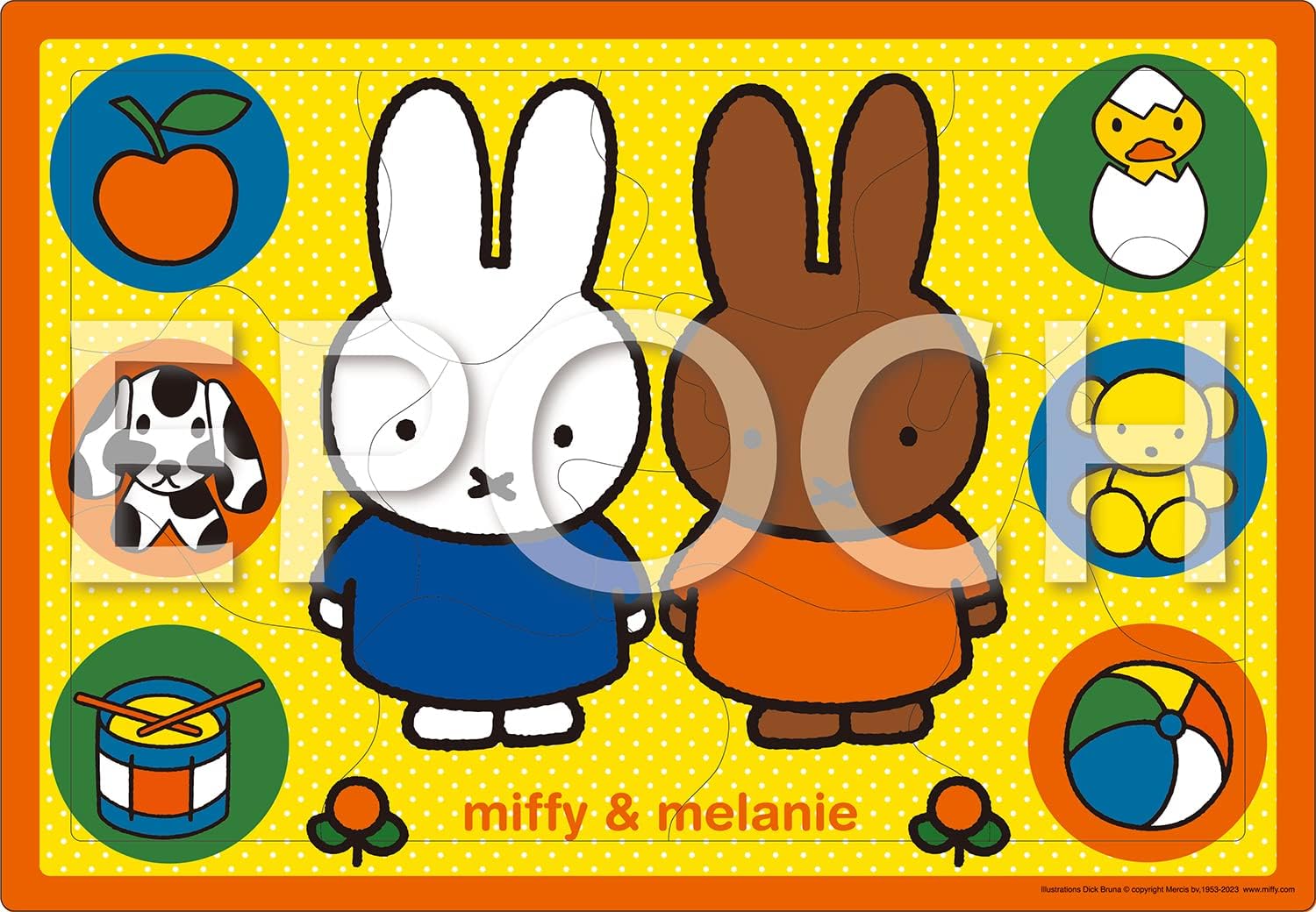 Epoch ２５－２８６ 12P 25-286 Picture Puzzle Miffy and Melanie Puzzle