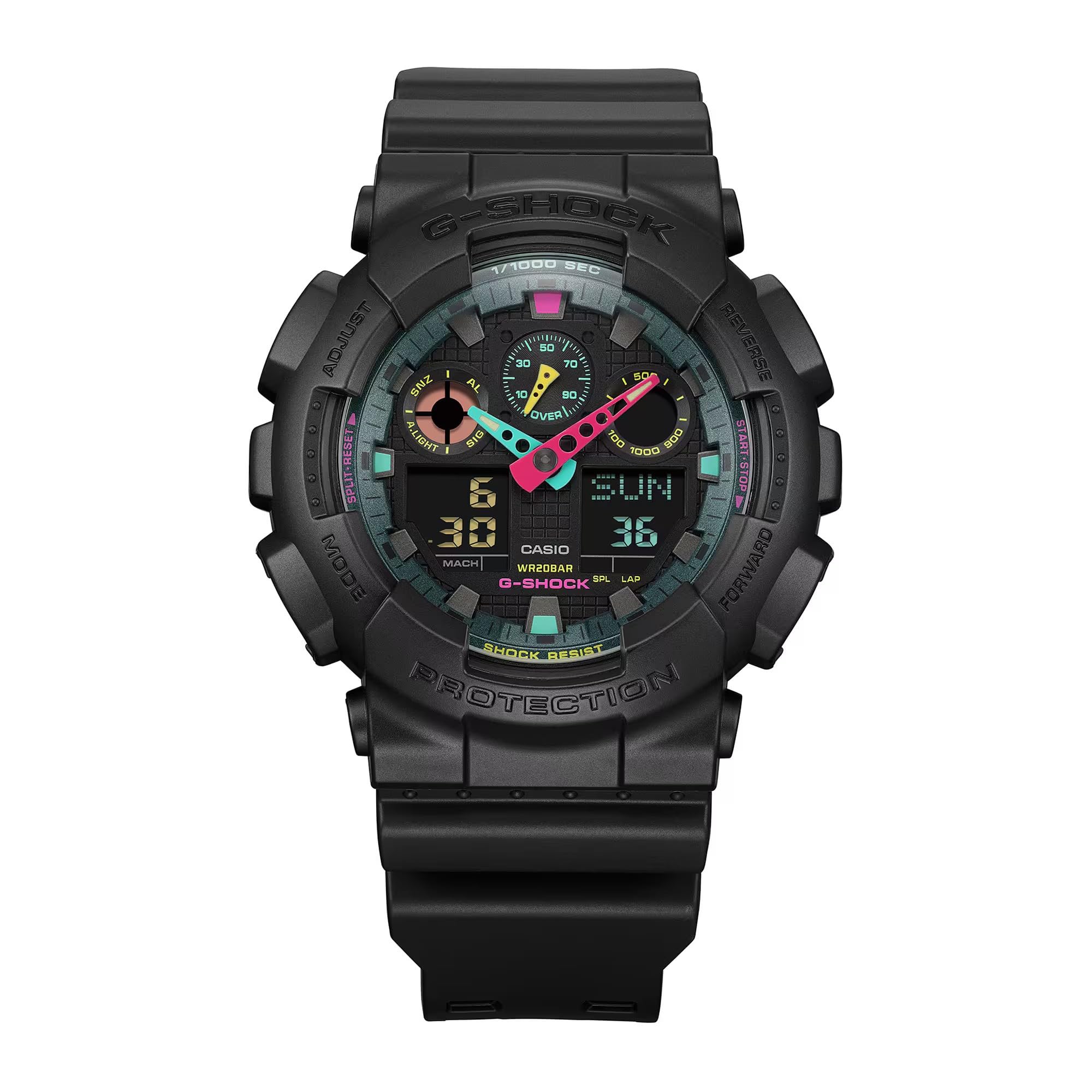 G-Shock GA-100MF-1AER スポーツウォッチ, ブラック///ホワイト, スポーツ。 - BanzaiHobby