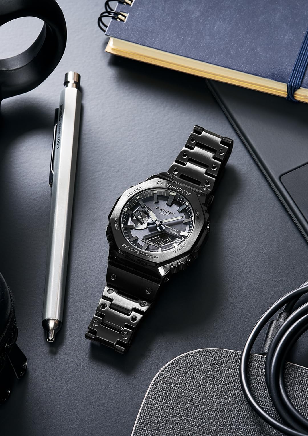 G-SHOCK [カシオ] 腕時計 ジーショック 【国内正規品】 Bluetooth 搭載 フルメタル ソーラー GM-B2100BD-1AJF メンズ ブラック - BanzaiHobby