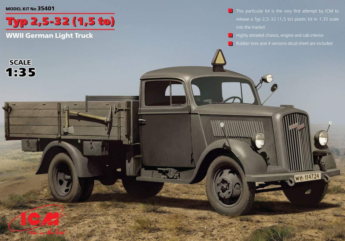 ICM 35401 1/35 German Opel Blitz 1.5t Truck