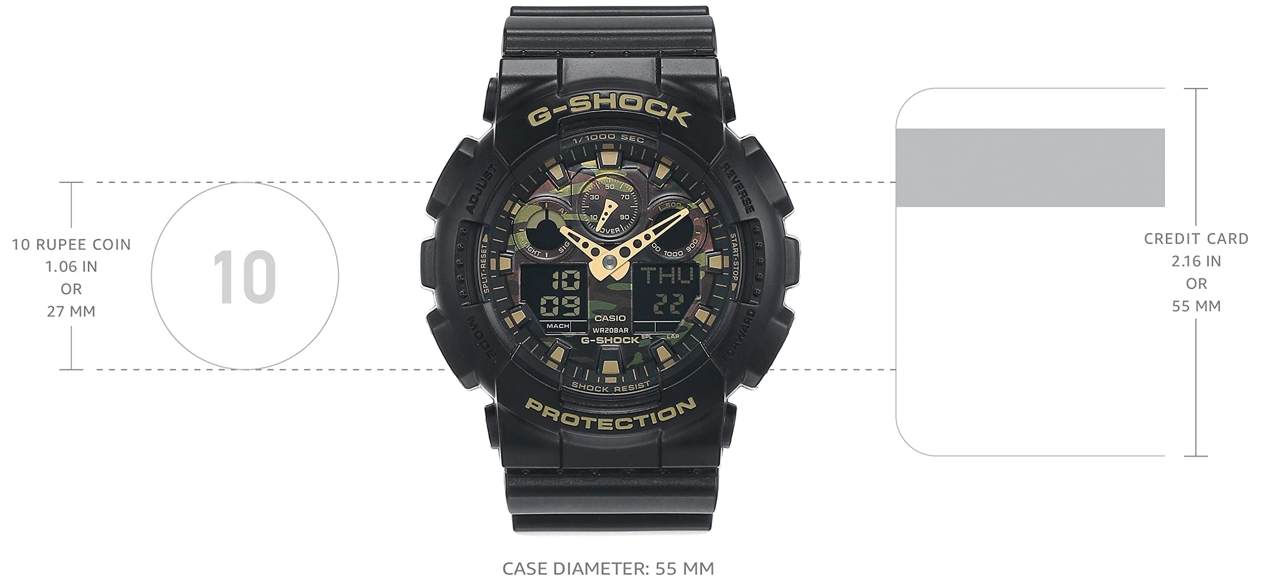 Casio G-Shock Camouflage Watch GA100CF-1A9 [カシオGショック迷彩腕時計GA100CF-1A9]