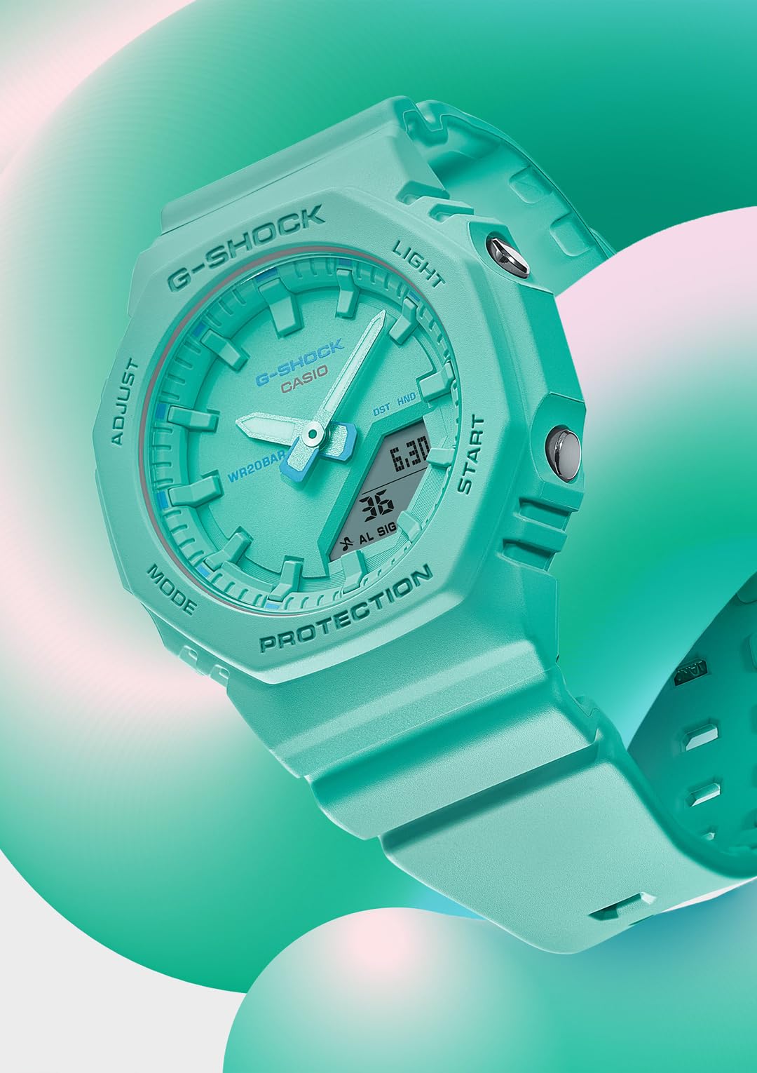 ジーショック [カシオ] 腕時計 【国内正規品】ミッドサイズモデルバイオマスプラスチック採用 GMA-P2100-2AJF レディース ターコイズ - BanzaiHobby