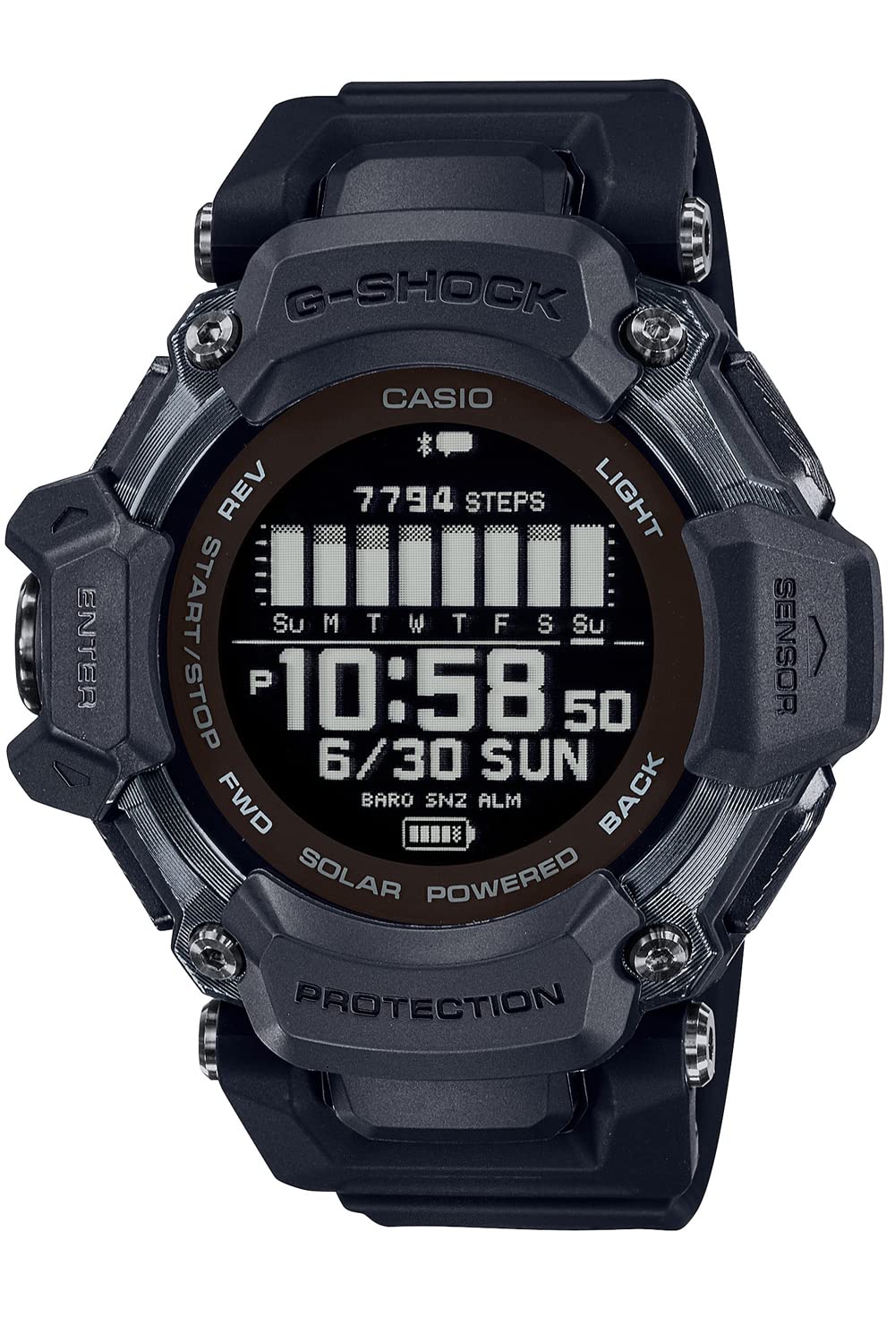 [Casio] G-Shock Watch Genuine Domestic Product G-SQUAD GPS Heart Rate Monitor with Bluetooth GBD-H2000-1BJR Men's Black - BanzaiHobby