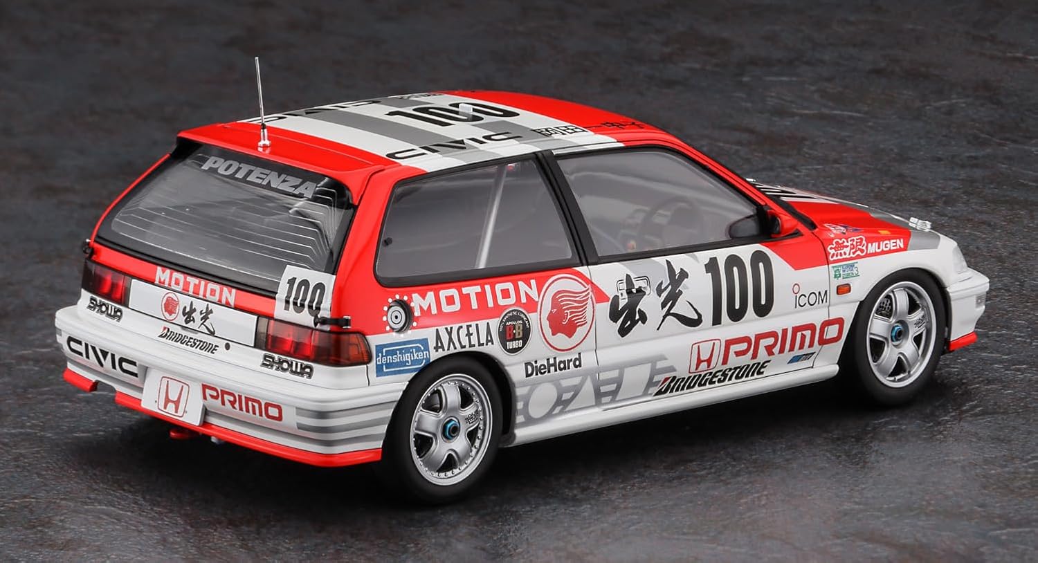 Hasegawa 20763 1/24 Idemitsu MOTION Mugen Civic (EF9) 1991 JTC Champion - BanzaiHobby