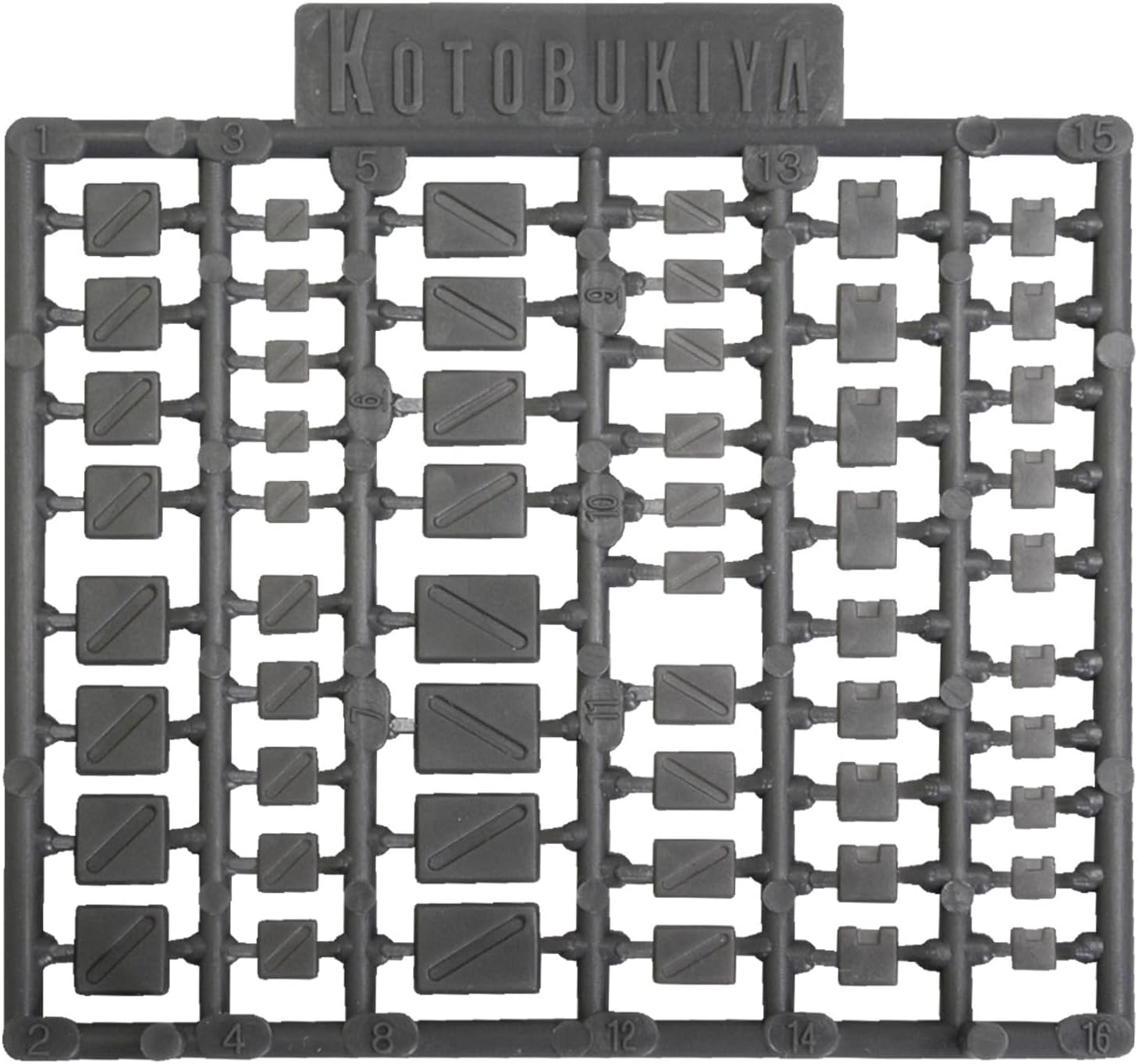 Kotobukiya P124X M.S.G Modeling Support Goods, Plastic Unit P124, Square Mold - BanzaiHobby