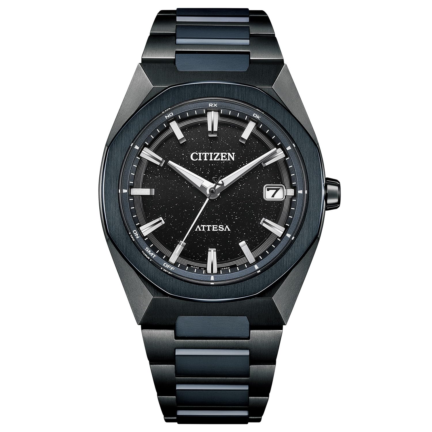 [CITIZEN] 腕時計 ATTESA Blue Universe Collection 限定モデル 電波時計 光発電エコ・ドライブ DLCブルー ビジネス 軽量 CB3046-76E メンズ - BanzaiHobby