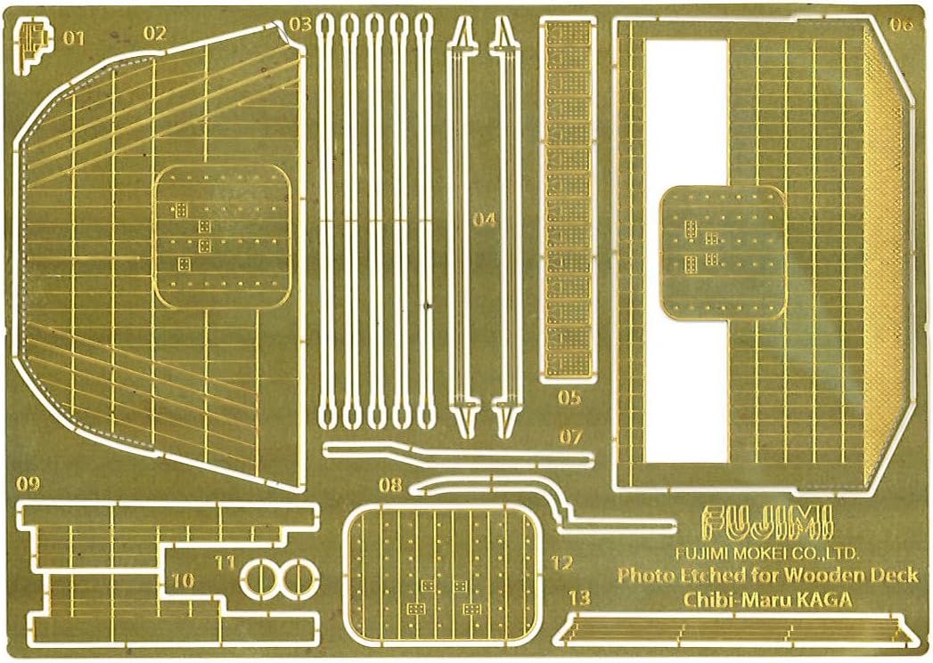 Fujimi Chibi Maru Fleet Series No. 10EX-2 Chibimaru Fleet Kaga Special Edition (Includes Etched Parts and Wooden Deck Stickers)
