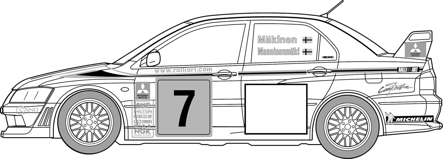 Fujimi Model ID311 1/24 Inch Up Series No. 311 Lancer Evolution VII WRC Rally Model