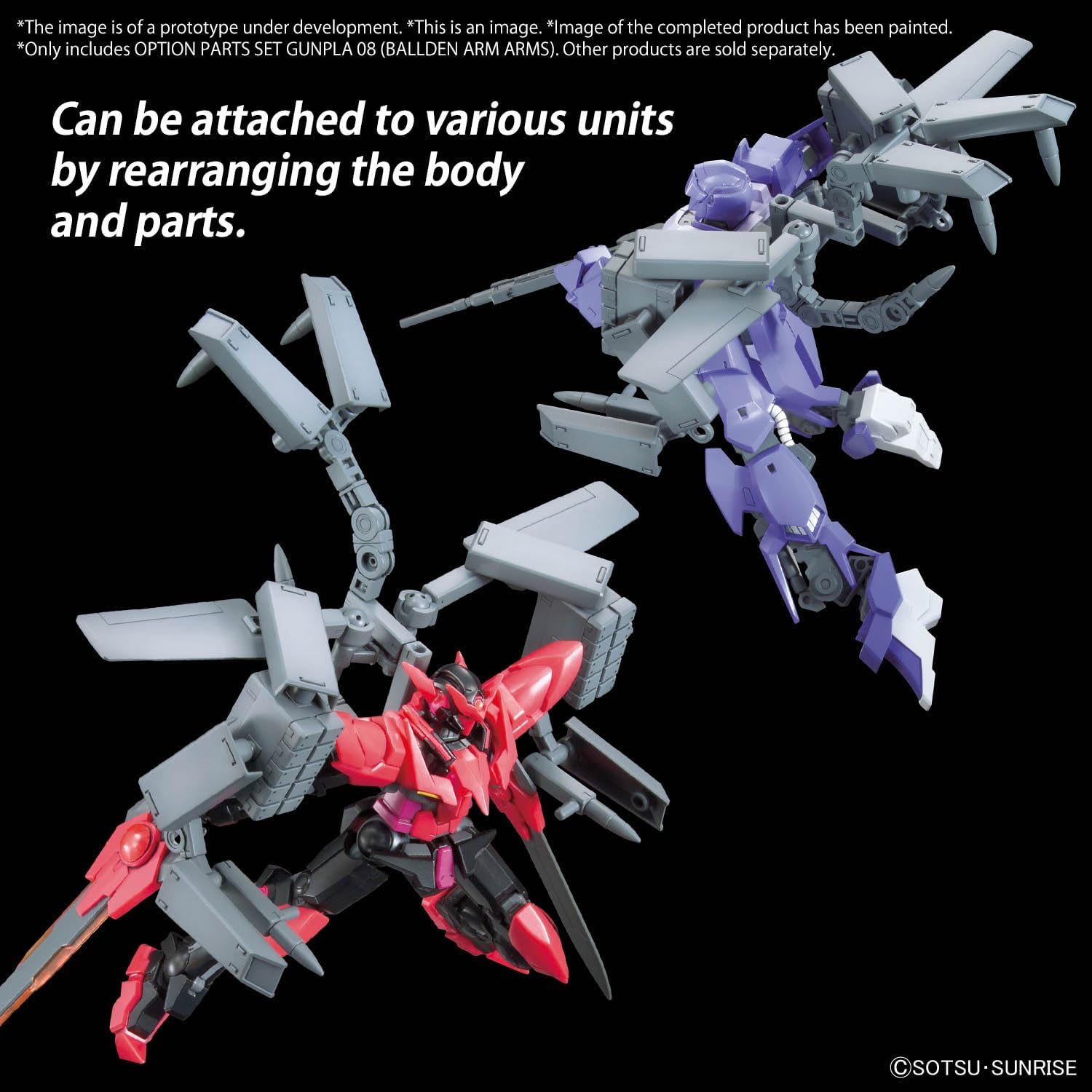 Bandai 1/144 Option Parts Set Gunpla 08 (Bolden Arm Arms)