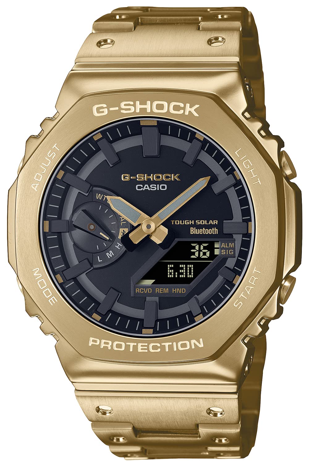 [Casio] G-Shock Watch Genuine Domestic Product Smartphone Link Bluetooth Full Metal Solar GM-B2100GD-9AJF Men's Gold - BanzaiHobby