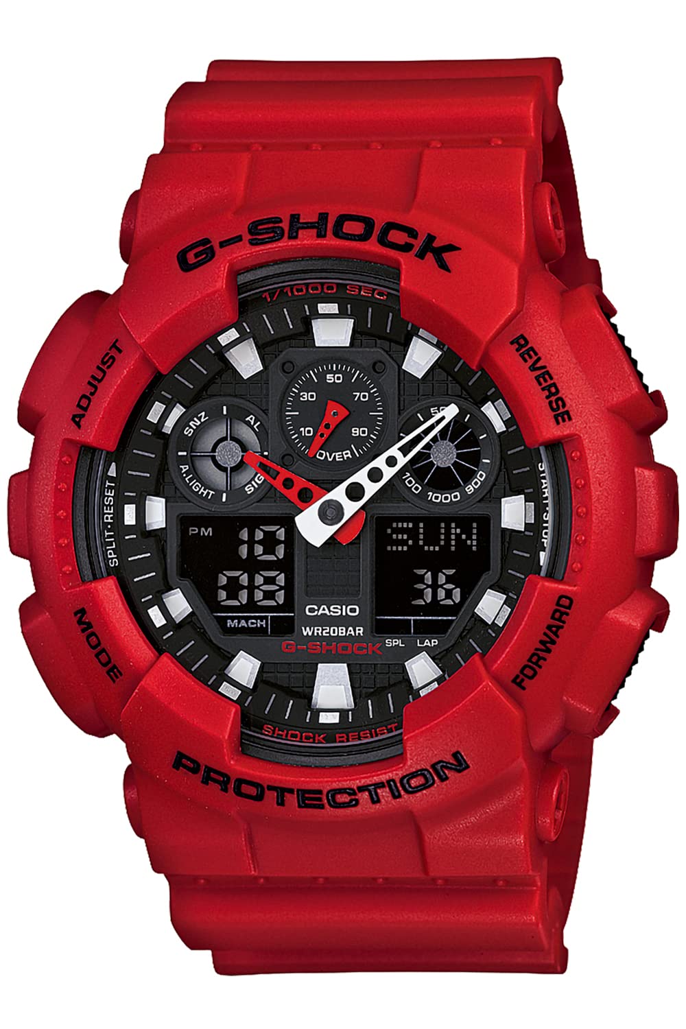 [Casio] G-Shock-Uhr [Inländisches Originalprodukt] GA-100B-4AJF Herren Rot – BanzaiHobby