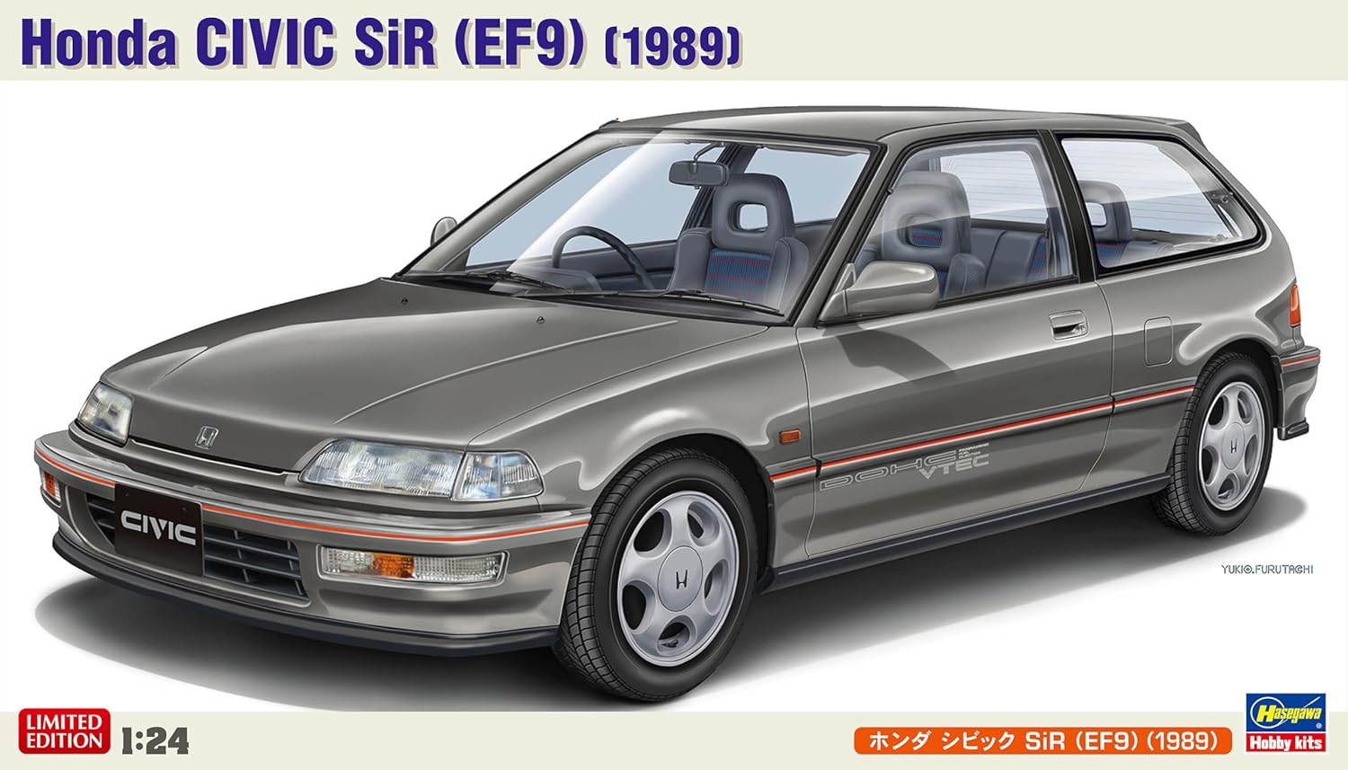 Hasegawa 20809 1/24 Honda Civic SiR (EF9) (1989) - BanzaiHobby
