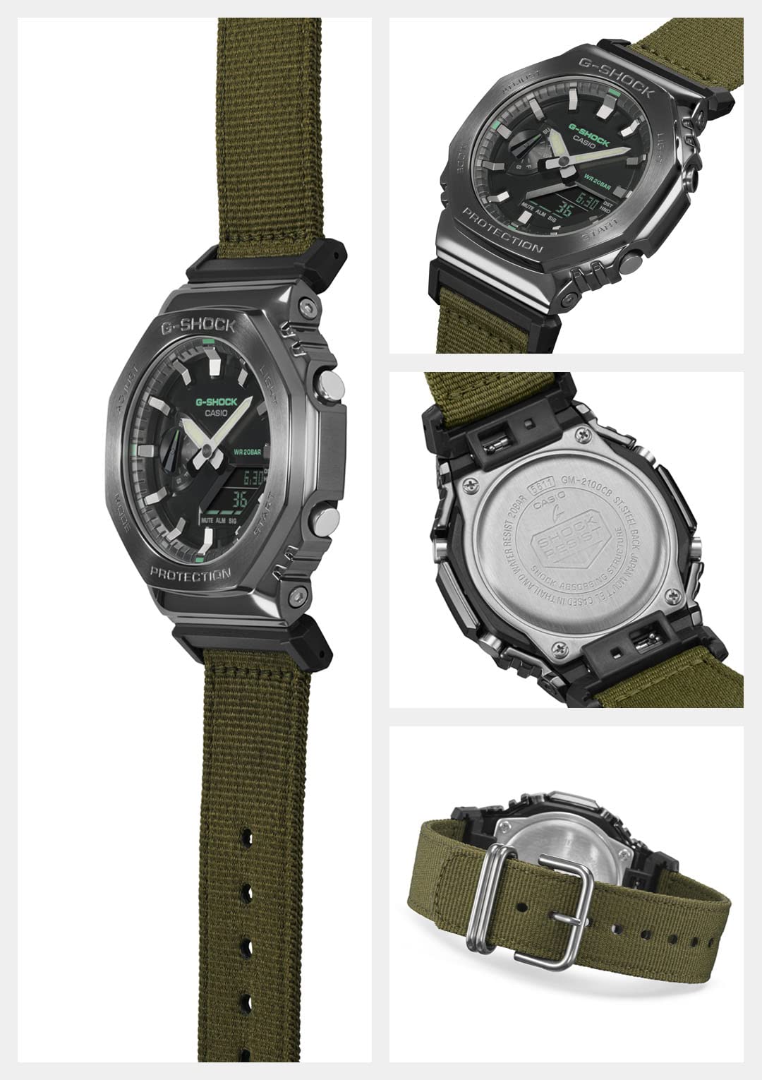 [G-SHOCK] [カシオ] 腕時計 【国内正規品】 web限定 メタルカバード GM-2100CB-3AJF メンズ オリーブグリーン - BanzaiHobby