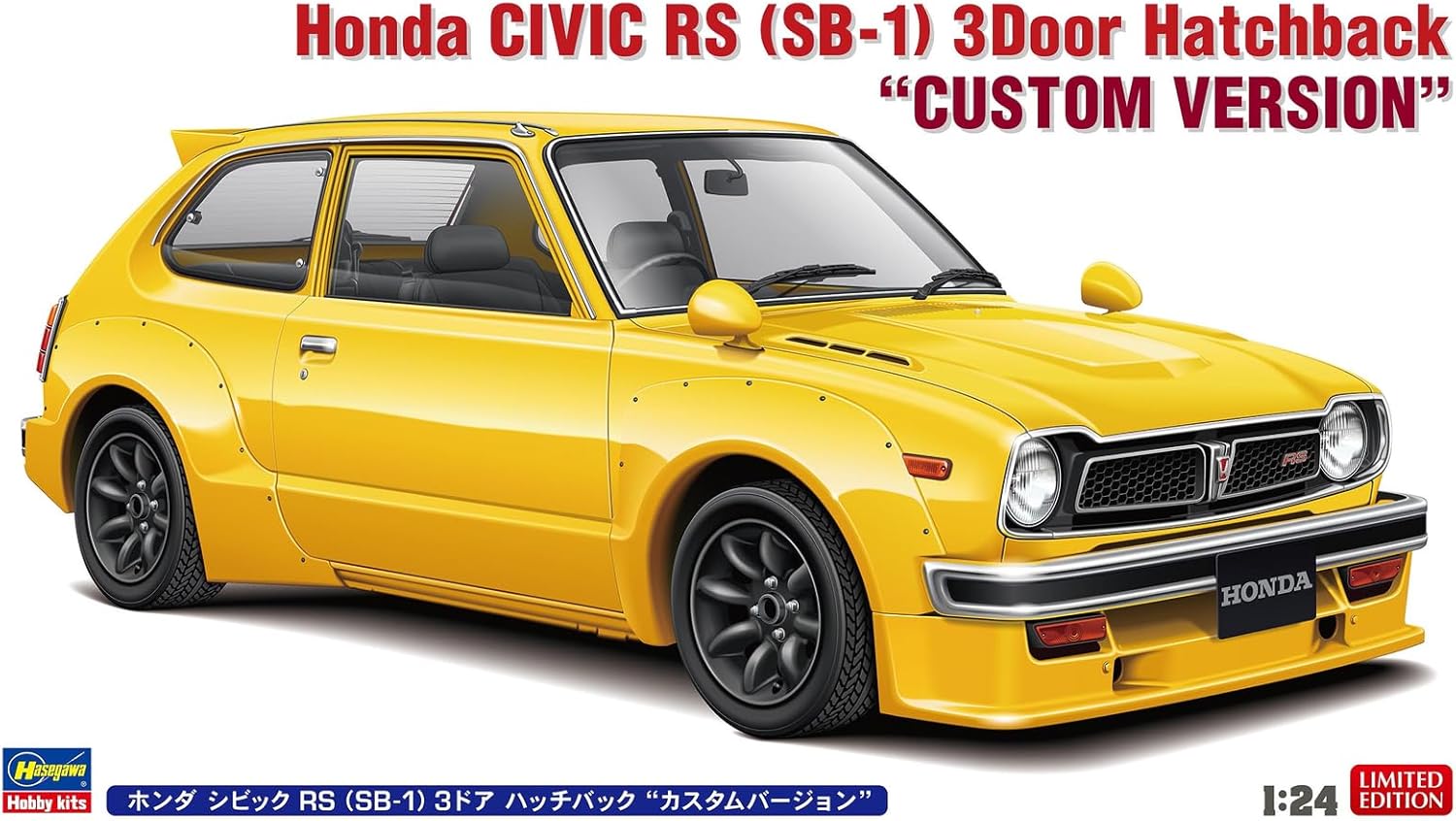 Hasegawa 20715 1/24 HONDA CIVIC RS (SB-1) 3 Door Hatchback Custom Version - BanzaiHobby