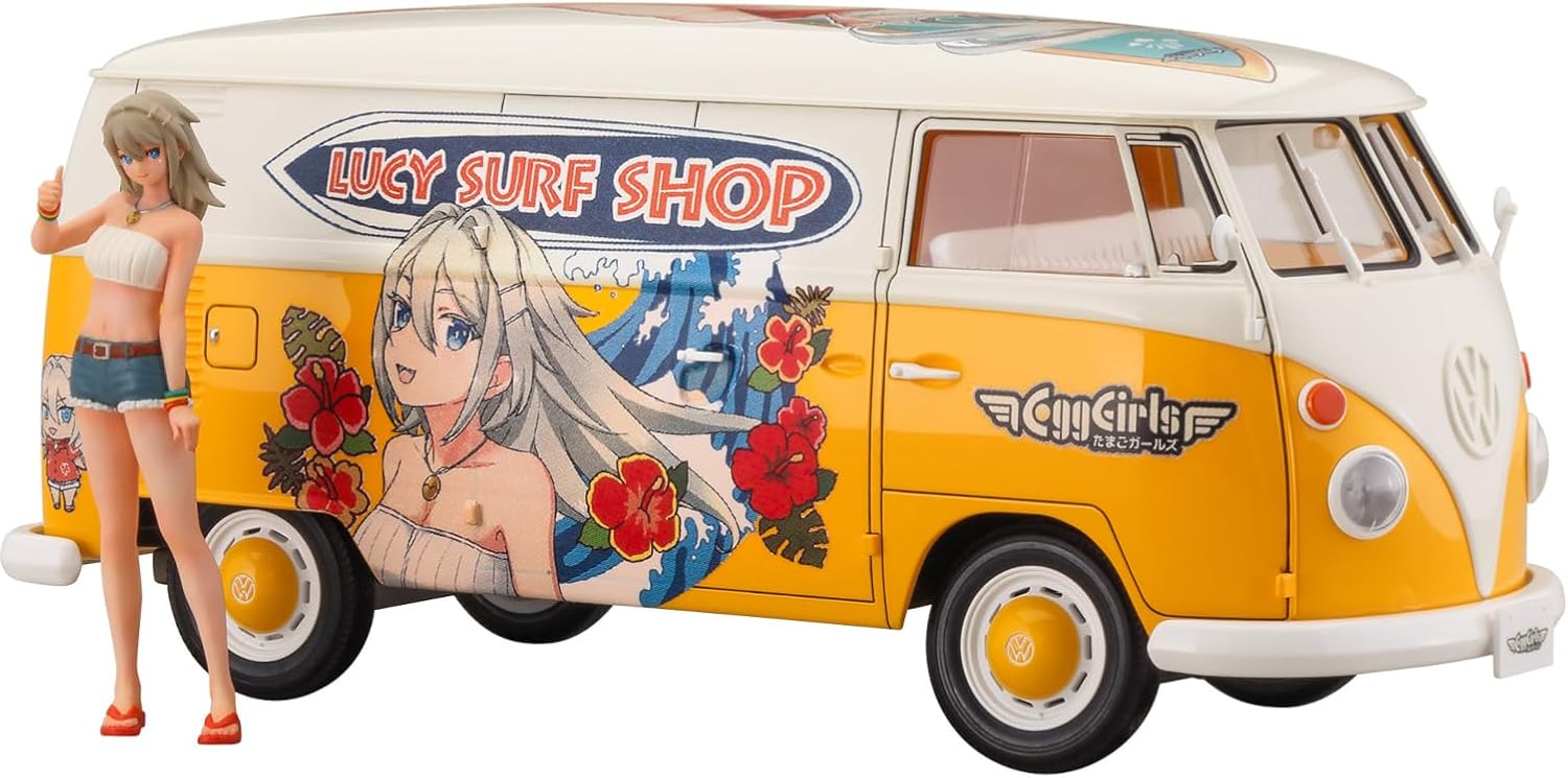 Hasegawa SP658 1/24 Hasegawa Tamago Girls: Volkswagen Type 2 Delivery Van Lucy McDonnell w/Figure - BanzaiHobby