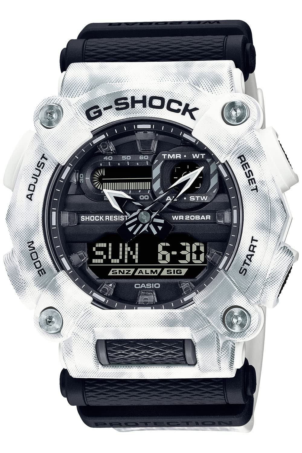 Casio G-Shock Grunge Snow Camouflage GA-900GC-7AJF Herrenuhr, Schwarz (Offizielles japanisches Produkt) - BanzaiHobby