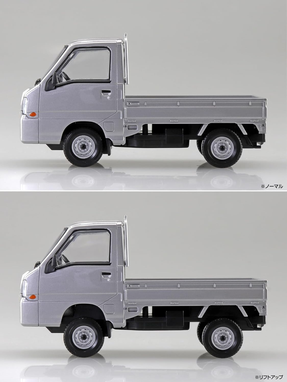Aoshima 065792 1/32 Raku Plastic Snap Kit No.05-SS Subaru Sambar Truck Sterling Silver Metallic - BanzaiHobby